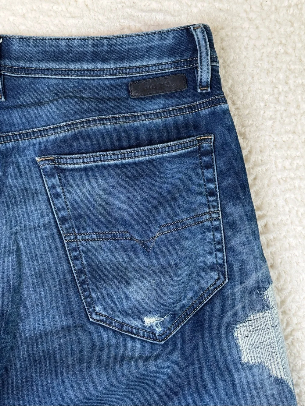 Diesel Narrot T Zip Fly Stretch Distressed Jeans JogJeans Men's Size 34 Italy